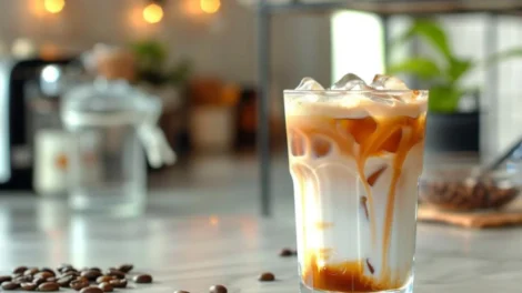 Iced Americano iced coffee latte-style