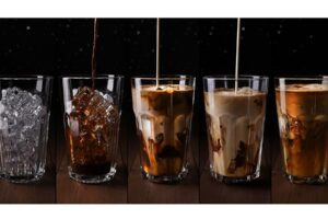 coffee with ice cubes