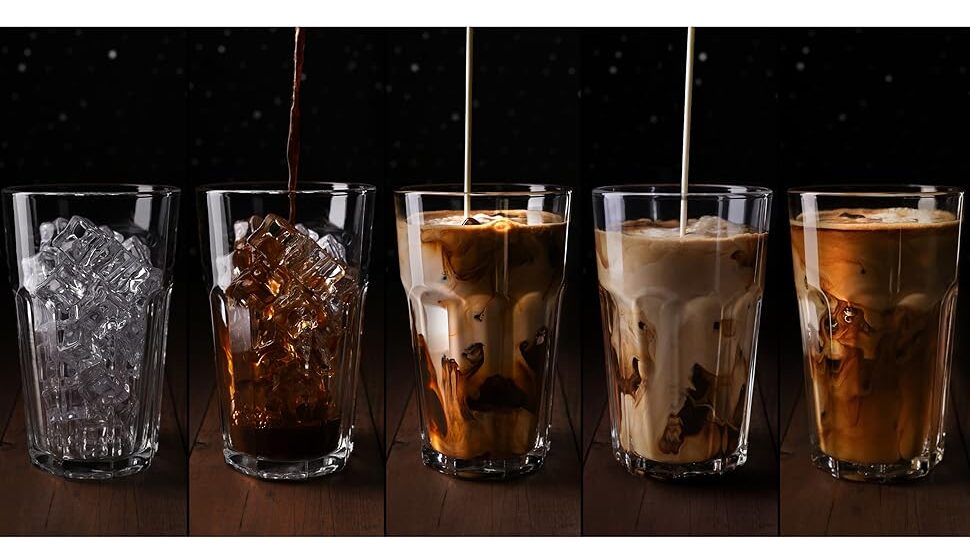 coffee with ice cubes