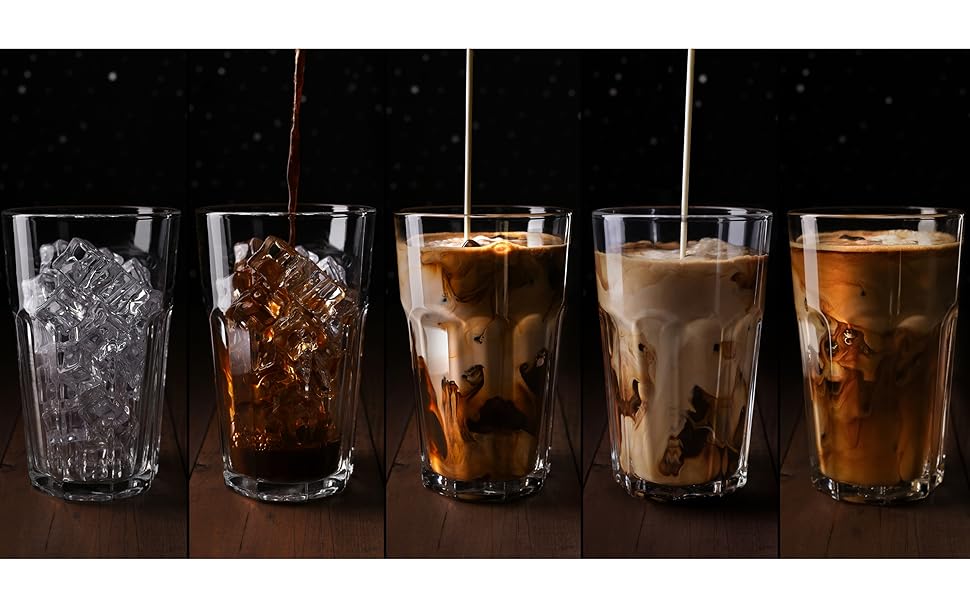 coffee with ice cubes