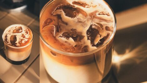 iced coffee cold water