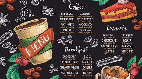 café menu