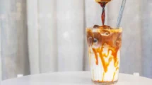 cold coffee with syrup
