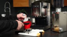 espresso machine brewing