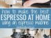 espresso machine recipe